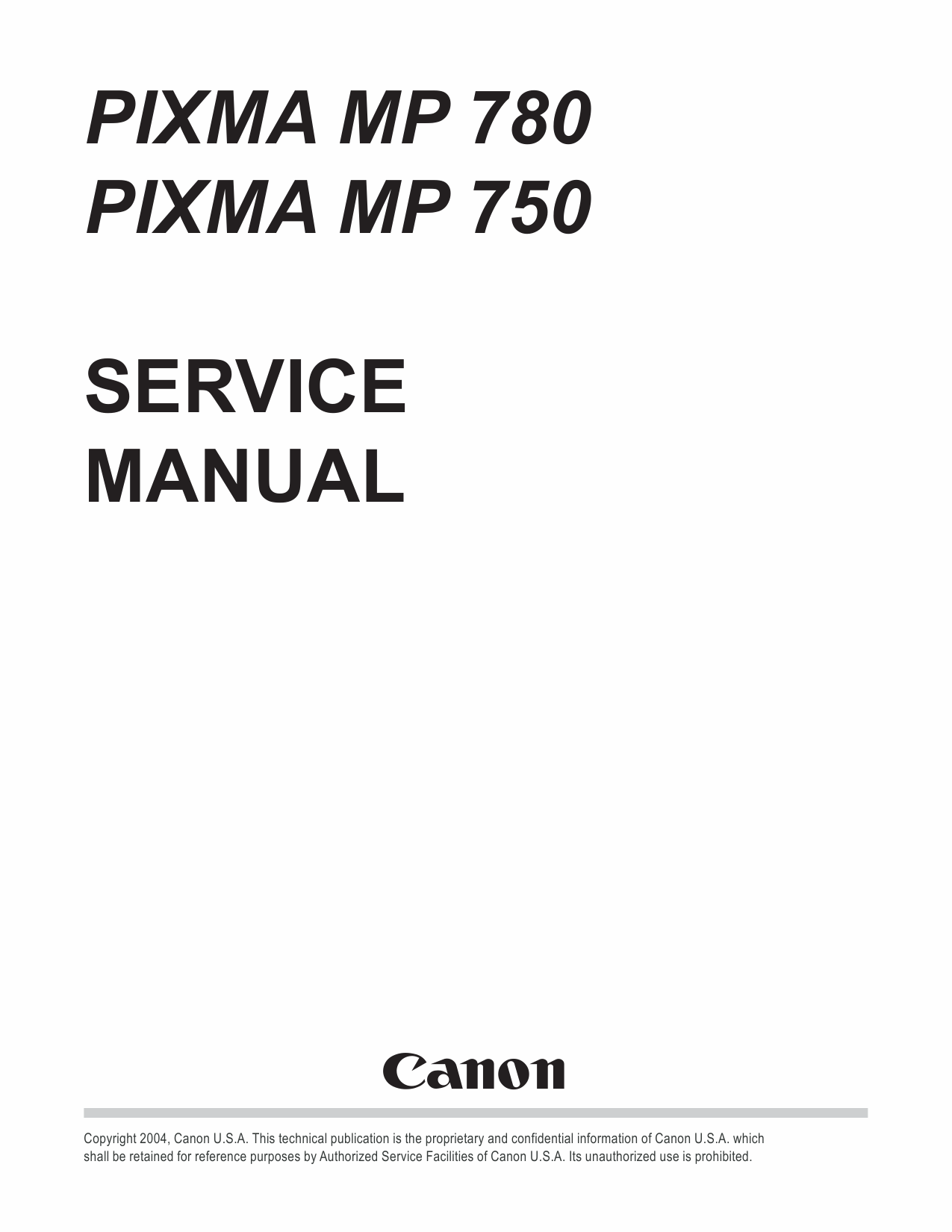 Canon PIXMA MP780 MP750 Service Manual-1